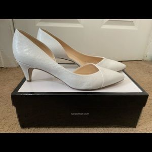 Nine West White Heels